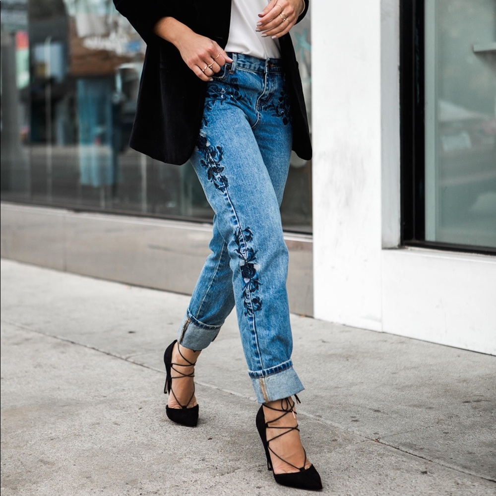 One Teaspoon embroidered jeans